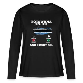 Botswana - T-shirt manches longues Premium bio Femme - noir - Devant - Julia (174cm)
