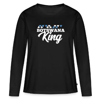 Botswana - T-shirt manches longues Premium bio Femme - noir - Devant - Julia (174cm)