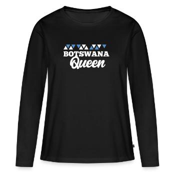Botswana - T-shirt manches longues Premium bio Femme - noir - Devant - Julia (174cm)