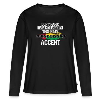 Kenya - T-shirt manches longues Premium bio Femme - noir - Devant - Julia (174cm)