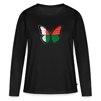 Madagascar - T-shirt manches longues Premium bio Femme - noir - Devant - Julia (174cm)