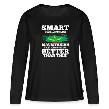 Mauritius - Women's Premium Organic Long Sleeve Shirt - black - Front - Julia (174cm)