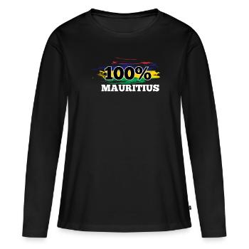 Mauritius - Women's Premium Organic Long Sleeve Shirt - black - Front - Julia (174cm)