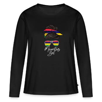 Mauritius - Women's Premium Organic Long Sleeve Shirt - black - Front - Julia (174cm)