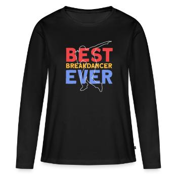 Breakdance - T-shirt manches longues Premium bio Femme - noir - Devant - Julia (174cm)