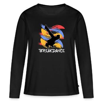 Breakdancing - Frauen Premium Bio Langarmshirt - Schwarz - Vorne - Julia (174cm)