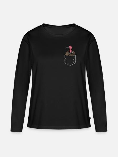 Ik hou van vulutres en misschien 3 personen - Vrouwen Premium Bio shirt met lange mouwen - zwart