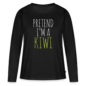 Steak - Women's Premium Organic Long Sleeve Shirt - black - Front - Julia (174cm)