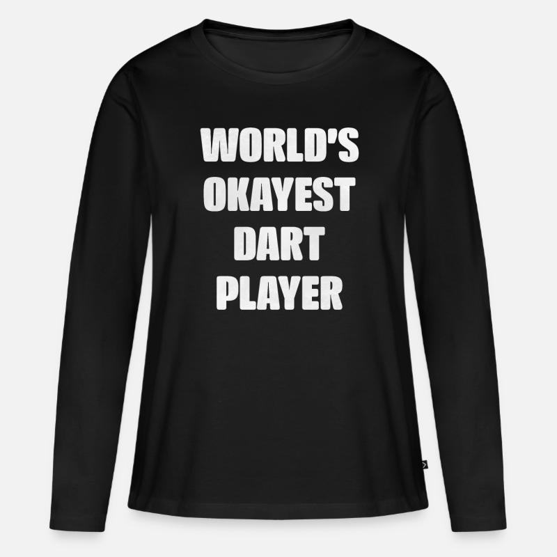 Darts - Frauen Premium Bio Langarmshirt - Schwarz