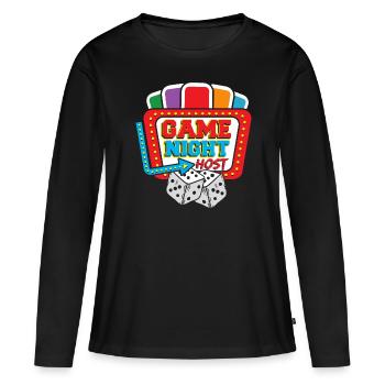 Jeux de société jeu de société cadeau - T-shirt manches longues Premium bio Femme - noir - Devant - Julia (174cm)