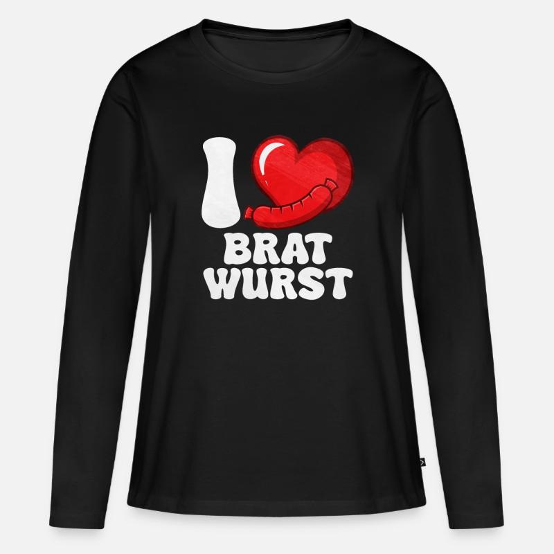Bratwurst as a gift - Women's Premium Organic Long Sleeve Shirt - black