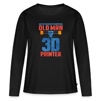 Impression 3D - T-shirt manches longues Premium bio Femme - noir - Devant - Julia (174cm)