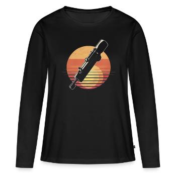 Tin Whistle - Women's Premium Organic Long Sleeve Shirt - black - Front - Julia (174cm)