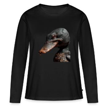 Ornithorynque - T-shirt manches longues Premium bio Femme - noir - Devant - Julia (174cm)