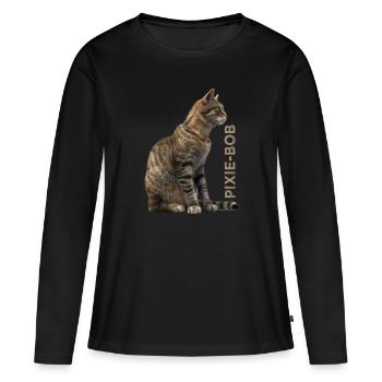 Bob Pixie - T-shirt manches longues Premium bio Femme - noir - Devant - Julia (174cm)