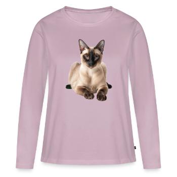 Tonkinese - Frauen Premium Bio Langarmshirt - Altrosa - Vorne - Julia (174cm)