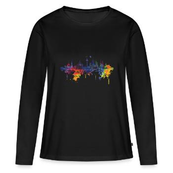 Épée - T-shirt manches longues Premium bio Femme - noir - Devant - Julia (174cm)