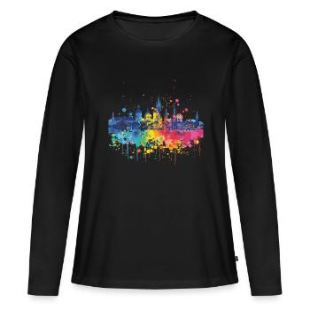 Sundern (Sauerland) - Women's Premium Organic Long Sleeve Shirt - black - Front - Julia (174cm)
