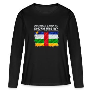 République centrafricaine - T-shirt manches longues Premium bio Femme - noir - Devant - Julia (174cm)
