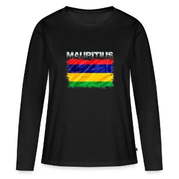 Mauritius - Women's Premium Organic Long Sleeve Shirt - black - Front - Julia (174cm)