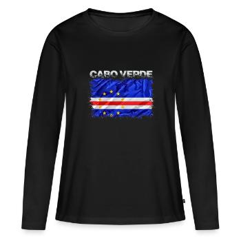 Cap-Vert - T-shirt manches longues Premium bio Femme - noir - Devant - Julia (174cm)