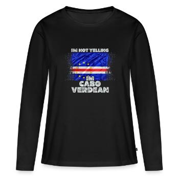 Cap-Vert - T-shirt manches longues Premium bio Femme - noir - Devant - Julia (174cm)