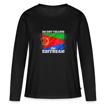 Eritrea - Frauen Premium Bio Langarmshirt - Schwarz - Vorne - Julia (174cm)