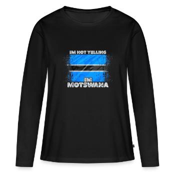 Botswana - T-shirt manches longues Premium bio Femme - noir - Devant - Julia (174cm)