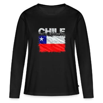 Chili - T-shirt manches longues Premium bio Femme - noir - Devant - Julia (174cm)