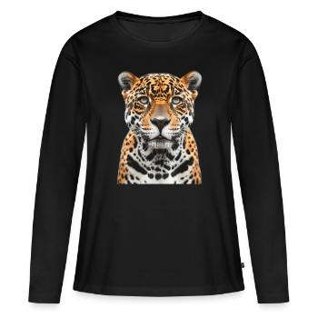 Jaguar - T-shirt manches longues Premium bio Femme - noir - Devant - Julia (174cm)