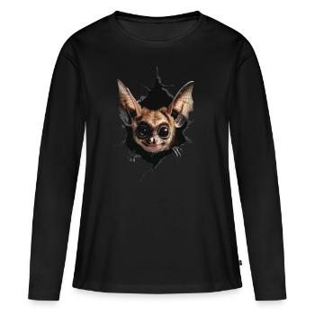 Raquette - T-shirt manches longues Premium bio Femme - noir - Devant - Julia (174cm)