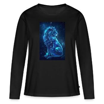 Verseau - T-shirt manches longues Premium bio Femme - noir - Devant - Julia (174cm)