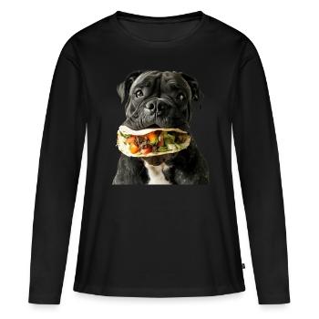 Cane corso - T-shirt manches longues Premium bio Femme - noir - Devant - Julia (174cm)