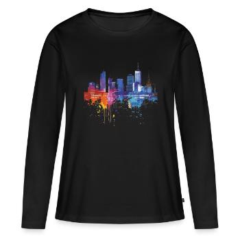 Frise-Sud-Ouest - T-shirt manches longues Premium bio Femme - noir - Devant - Julia (174cm)