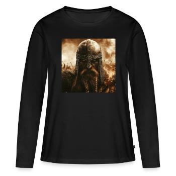 Wikinger - Frauen Premium Bio Langarmshirt - Schwarz - Vorne - Julia (174cm)