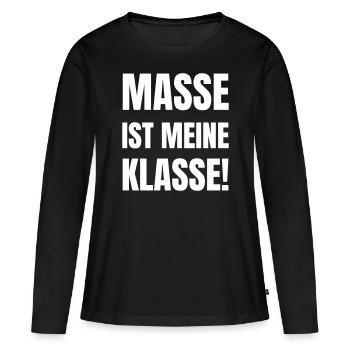 La messe, c’est ma classe. - T-shirt manches longues Premium bio Femme - noir - Devant - Julia (174cm)