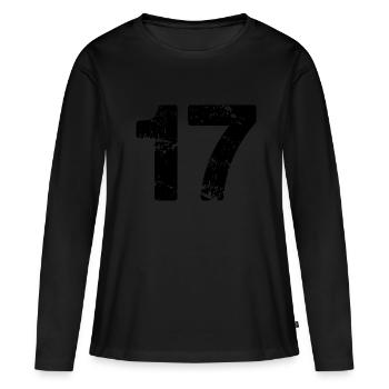 17 number jersey - Women's Premium Organic Long Sleeve Shirt - black - Front - Julia (174cm)