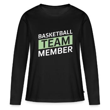 Équipe de basket-ball - T-shirt manches longues Premium bio Femme - noir - Devant - Julia (174cm)