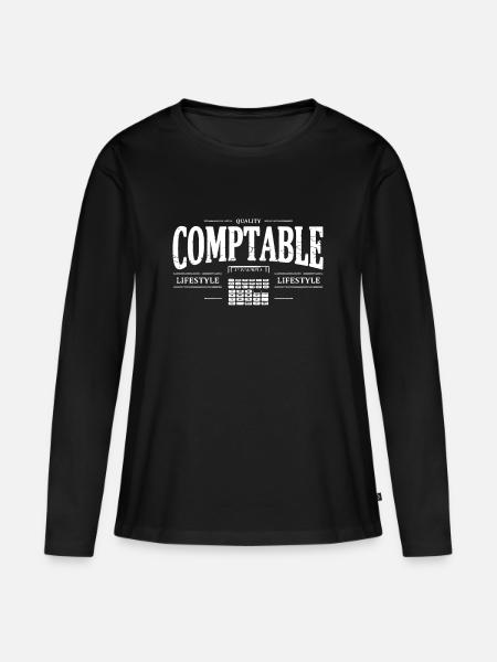 Buchhaltung - Frauen Premium Bio Langarmshirt - Schwarz