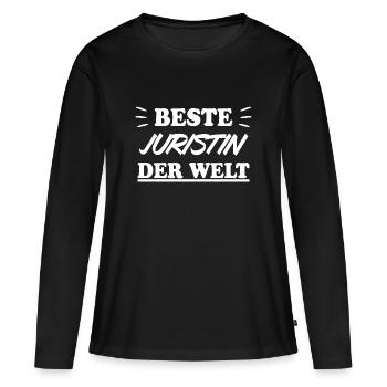 Juristin Beruf Lustige Spruch Jurist Jura Geschenk - Frauen Premium Bio Langarmshirt - Schwarz - Vorne - Julia (174cm)