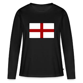 angleterre - T-shirt manches longues Premium bio Femme - noir - Devant - Julia (174cm)