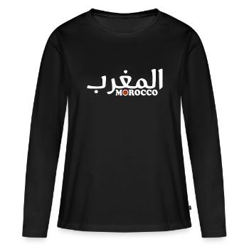 Le maroc - T-shirt manches longues Premium bio Femme - noir - Devant - Julia (174cm)