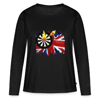 Burning Dart - Frauen Premium Bio Langarmshirt - Schwarz - Vorne - Julia (174cm)