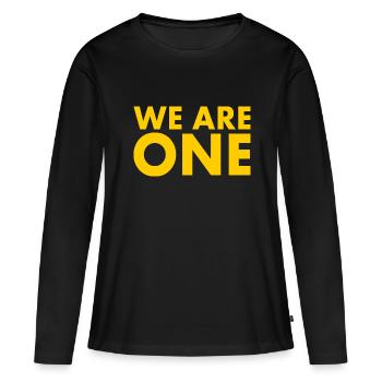 We are one - T-shirt manches longues Premium bio Femme - noir - Devant - Julia (174cm)