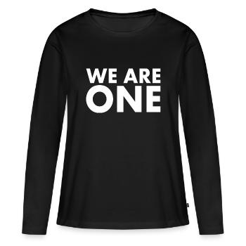 We are one - T-shirt manches longues Premium bio Femme - noir - Devant - Julia (174cm)