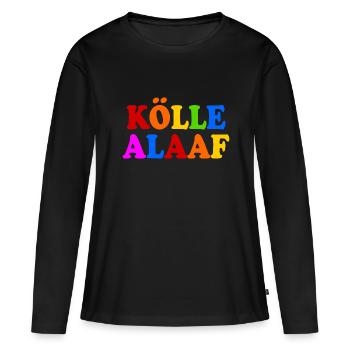Kölle alaaf - Frauen Premium Bio Langarmshirt - Schwarz - Vorne - Julia (174cm)