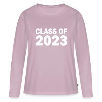 Class of 2023 - T-shirt manches longues Premium bio Femme - rose poudré - Devant - Julia (174cm)