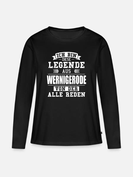 Stadt Wernigerode Deutschland Legende Spruch - Frauen Premium Bio Langarmshirt - Schwarz