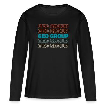 Professeur de géographie Équipe de professeurs de géo - T-shirt manches longues Premium bio Femme - noir - Devant - Julia (174cm)
