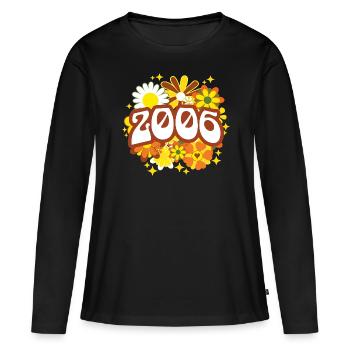 Hippi 20 Ans Femme Anniversaire 2006 - T-shirt manches longues Premium bio Femme - noir - Devant - Julia (174cm)